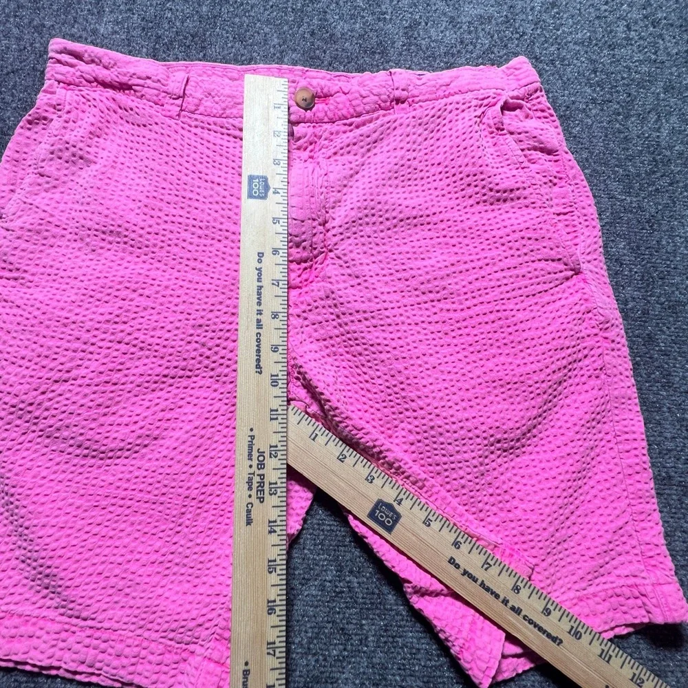 Vineyard Vines Mens Pink Seersucker Shorts Size 32 Preppy Cotton Golf 8.5 Inseam